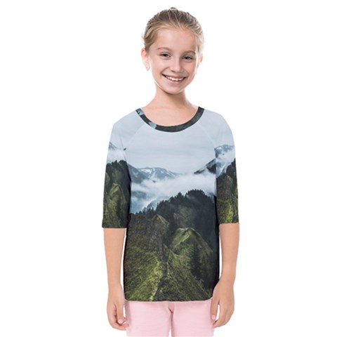 Green Mountain Kids  Quarter Sleeve Raglan Tee by goljakoff