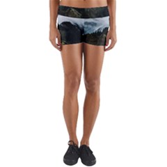 Green Mountain Yoga Shorts by goljakoff