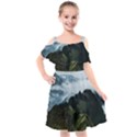 Green mountain Kids  Cut Out Shoulders Chiffon Dress View1