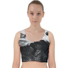 Whales Dream Velvet Racer Back Crop Top by goljakoff