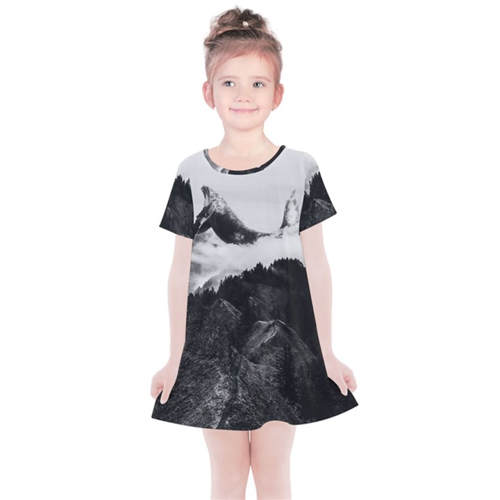 Whales dream Kids  Simple Cotton Dress