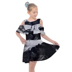 Whales Dream Kids  Shoulder Cutout Chiffon Dress by goljakoff