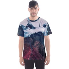 Blue Whale In The Clouds Men s Sport Mesh Tee