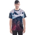 Blue whale in the clouds Men s Sport Mesh Tee View1