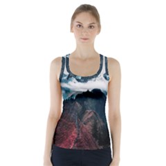 Blue Whale In The Clouds Racer Back Sports Top by goljakoff