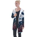 Blue whale in the clouds Longline Hooded Cardigan View1