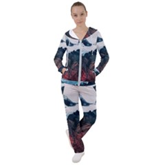 Blue Whale In The Clouds Women s Tracksuit by goljakoff