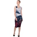 Blue whale in the clouds Sleeveless Pencil Dress View3