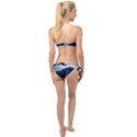 Blue whale in the clouds Twist Bandeau Bikini Set View2