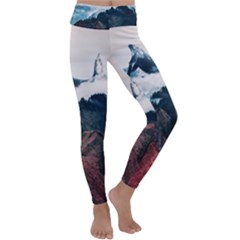 Blue Whale In The Clouds Kids  Lightweight Velour Classic Yoga Leggings by goljakoff