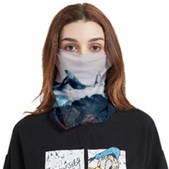 Blue Whale In The Clouds Face Covering Bandana (two Sides) by goljakoff