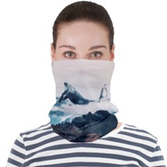 Blue Whale In The Clouds Face Seamless Bandana (adult) by goljakoff