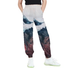 Blue Whale In The Clouds Kids  Elastic Waist Pants by goljakoff