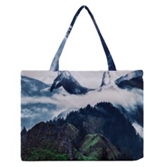 Whales Peak Zipper Medium Tote Bag by goljakoff