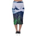 Whales peak Velvet Midi Pencil Skirt View2