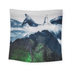 Whales Peak Square Tapestry (small) by goljakoff