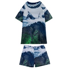 Whales Peak Kids  Swim Tee And Shorts Set by goljakoff