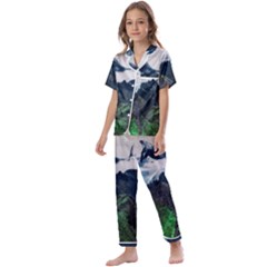 Whales Peak Kids  Satin Short Sleeve Pajamas Set by goljakoff