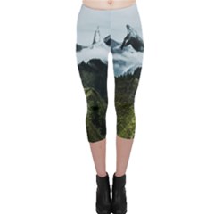 Whale Lands Capri Leggings  by goljakoff