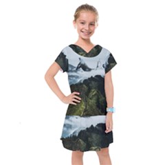 Whale Lands Kids  Drop Waist Dress by goljakoff