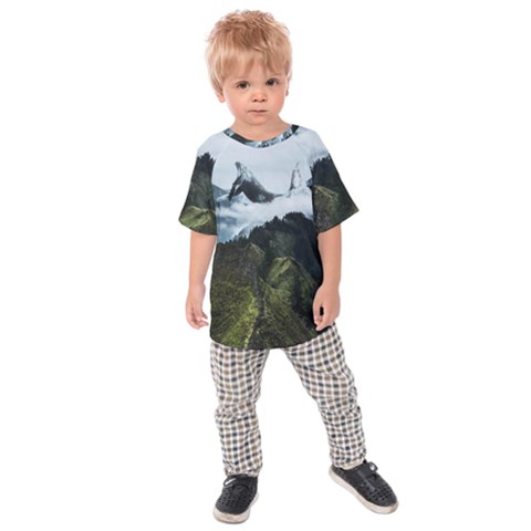 Whale Lands Kids  Raglan Tee by goljakoff