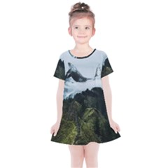 Whale Lands Kids  Simple Cotton Dress by goljakoff