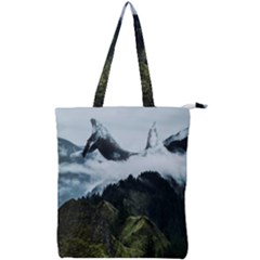 Whale Lands Double Zip Up Tote Bag by goljakoff