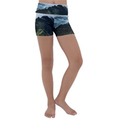 Whale Lands Kids  Lightweight Velour Yoga Shorts