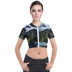 Whale Lands Short Sleeve Cropped Jacket by goljakoff