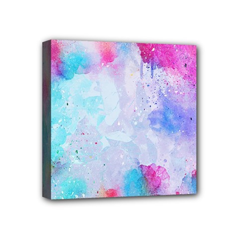 Rainbow Paint Mini Canvas 4  X 4  (stretched) by goljakoff