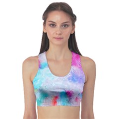 Rainbow Paint Sports Bra by goljakoff