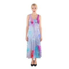 Rainbow Paint Sleeveless Maxi Dress by goljakoff