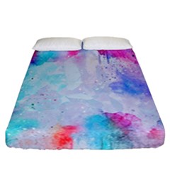 Rainbow Paint Fitted Sheet (california King Size) by goljakoff