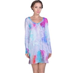 Rainbow Paint Long Sleeve Nightdress by goljakoff