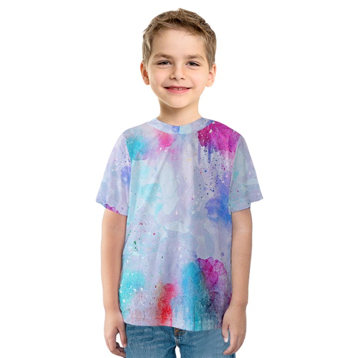 Rainbow paint Kids  Sport Mesh Tee