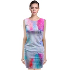 Rainbow Paint Classic Sleeveless Midi Dress by goljakoff