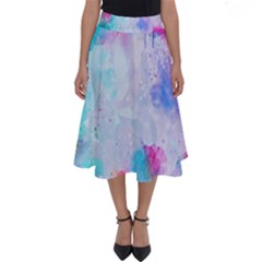 Rainbow Paint Perfect Length Midi Skirt by goljakoff