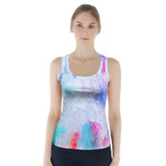 Rainbow Paint Racer Back Sports Top by goljakoff