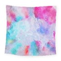 Rainbow paint Square Tapestry (Large) View1