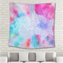 Rainbow paint Square Tapestry (Large) View2