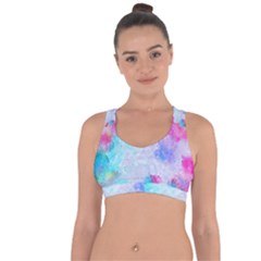 Rainbow Paint Cross String Back Sports Bra by goljakoff