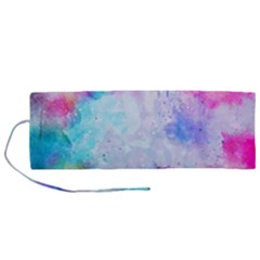 Rainbow Paint Roll Up Canvas Pencil Holder (m) by goljakoff