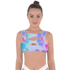 Rainbow Paint Bandaged Up Bikini Top by goljakoff