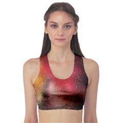 Red And Yellow Drops Sports Bra by goljakoff