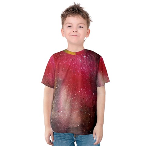 Red And Yellow Drops Kids  Cotton Tee by goljakoff