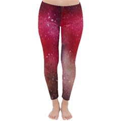 Red And Yellow Drops Classic Winter Leggings by goljakoff