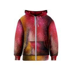 Red And Yellow Drops Kids  Zipper Hoodie by goljakoff