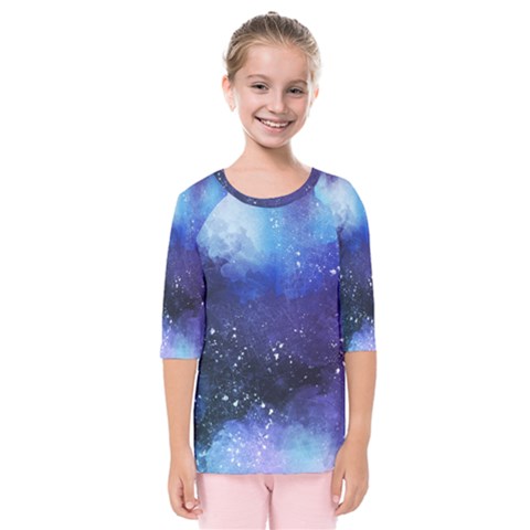 Blue Paint Kids  Quarter Sleeve Raglan Tee by goljakoff