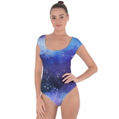 Blue Paint Short Sleeve Leotard  by goljakoff