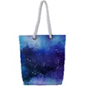 Blue paint Full Print Rope Handle Tote (Small) View1